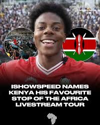 Headline: IShowSpeed names Kenya his favourite stop of the Africa livestream tour